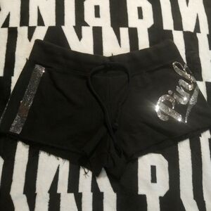 Victoria's Secret Pink Sans Script Bling Sequin Shorts. S.
